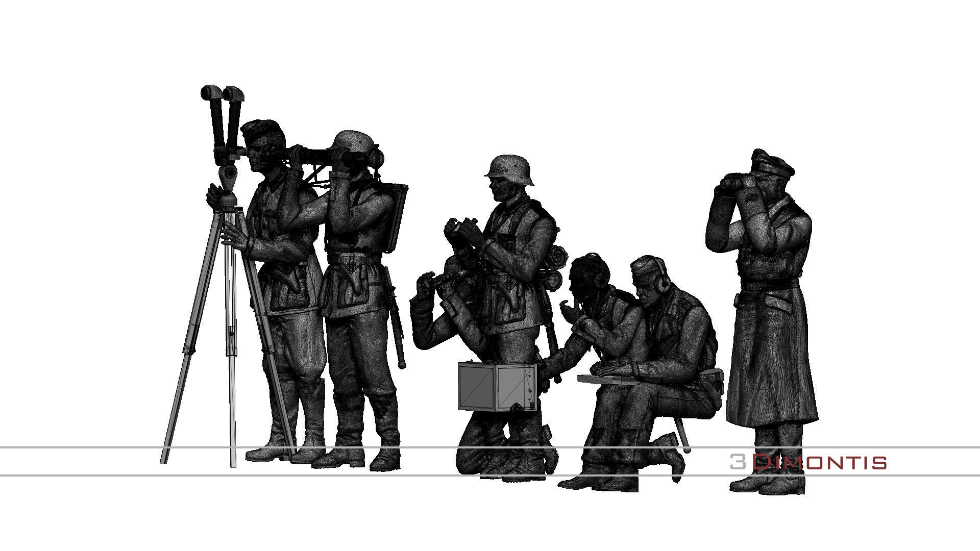 German command post ww2 3D print model_23