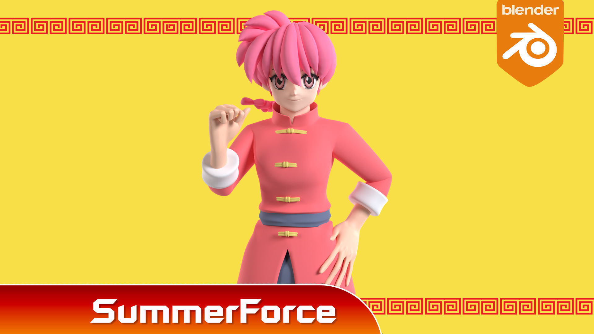 Ranma Saotome Female - Ranma 3D model_1