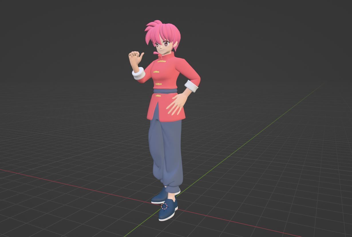 Ranma Saotome Female - Ranma 3D model_5