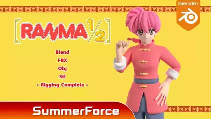 Ranma Saotome Female - Ranma 3D model