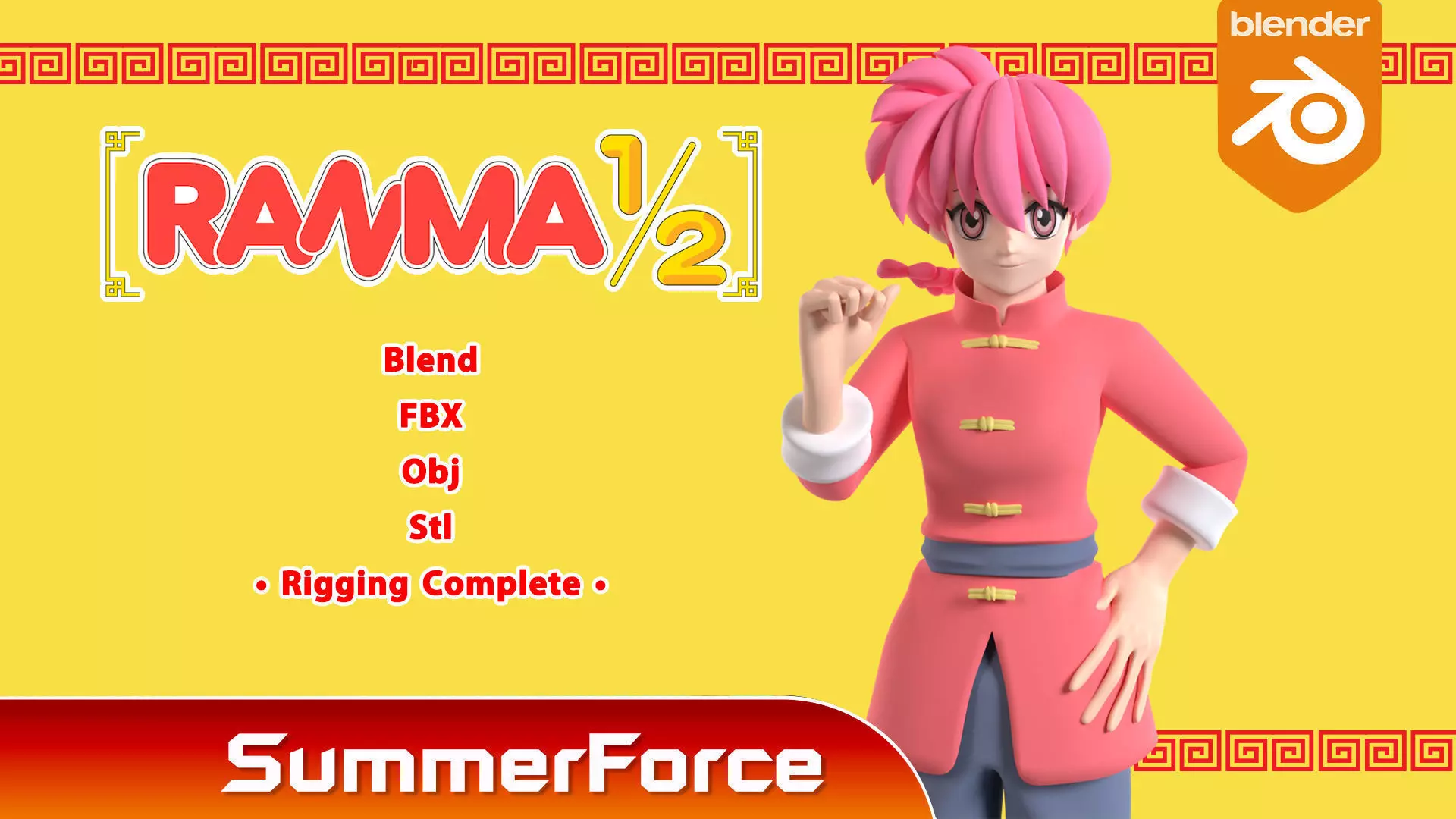 Ranma Saotome Female - Ranma 3D model_0