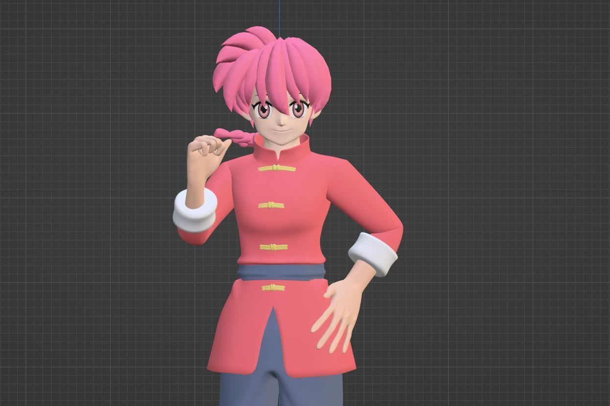 Ranma Saotome Female - Ranma 3D model_8
