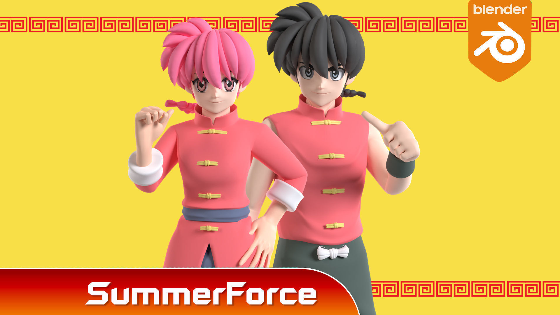 Ranma Saotome Female - Ranma 3D model_3