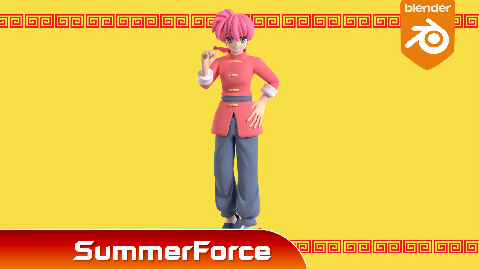 Ranma Saotome Female - Ranma 3D model_2