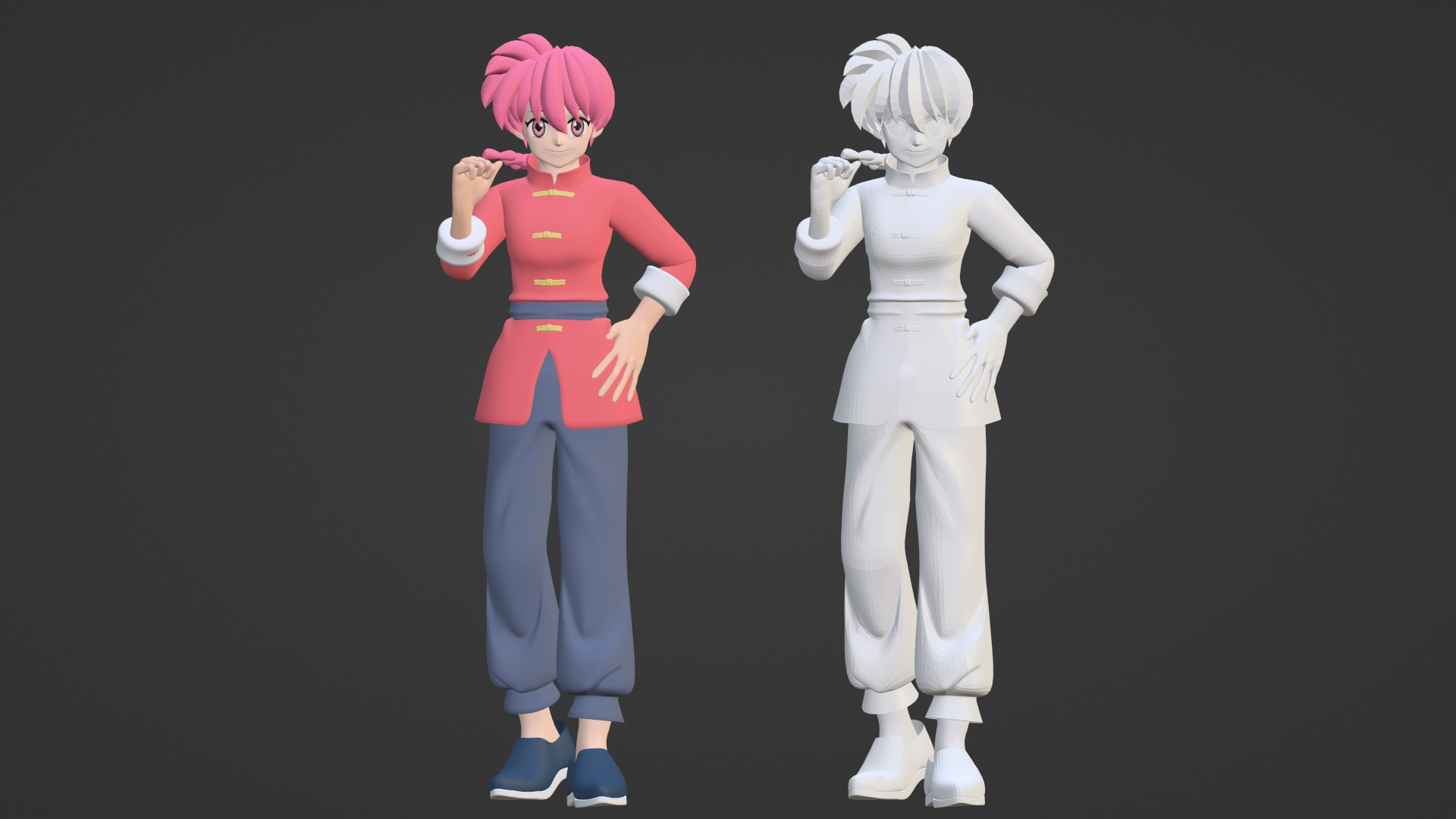 Ranma Saotome Female - Ranma 3D model_16