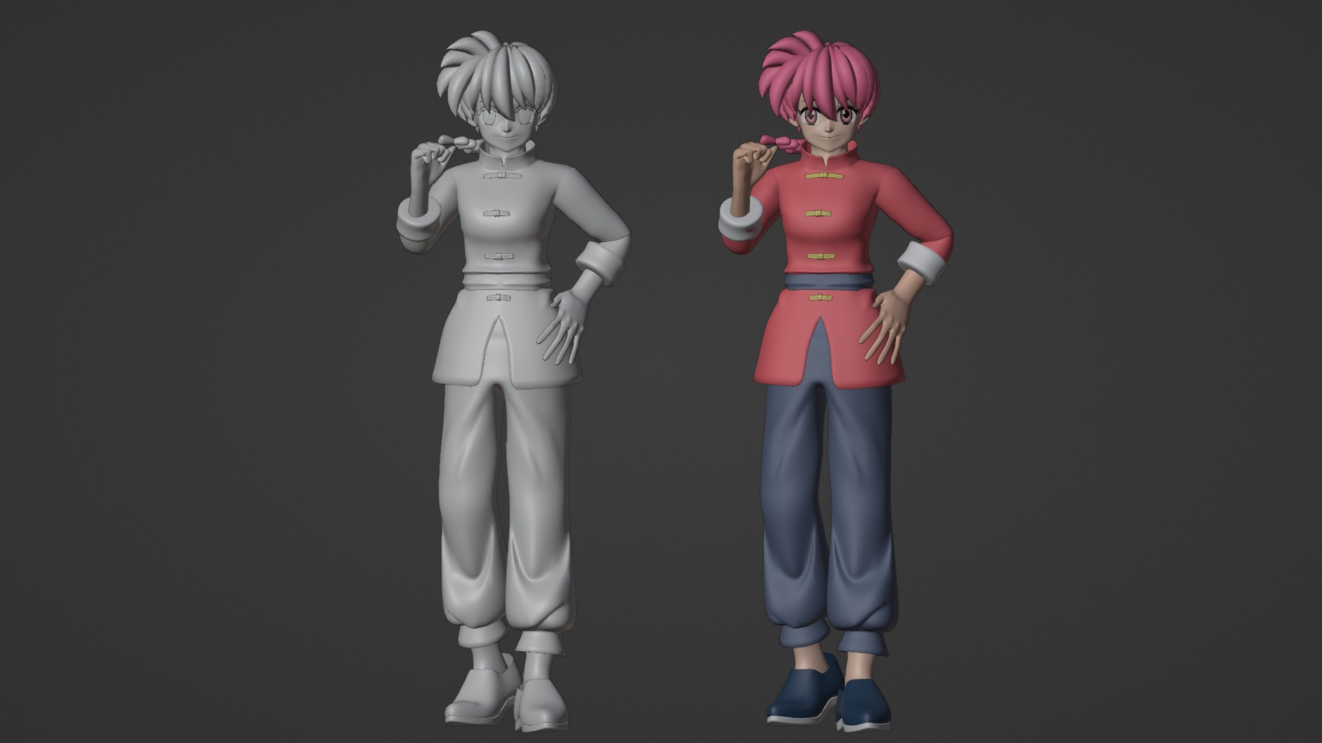 Ranma Saotome Female - Ranma 3D model_18