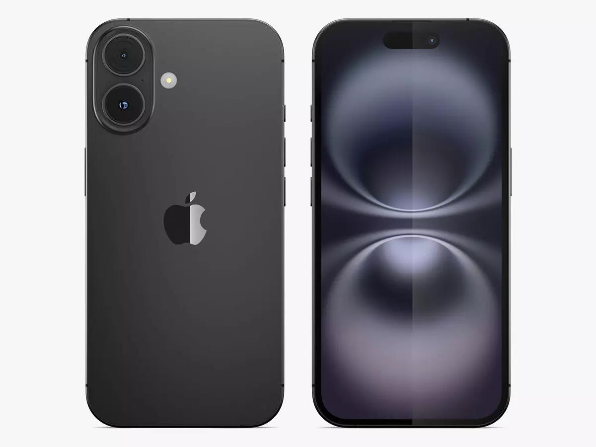 Apple iPhone 16 Black 3D model_0