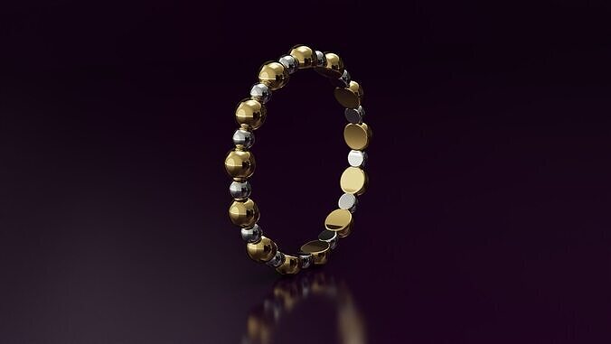 bead band Ring N04  Free 3D print model