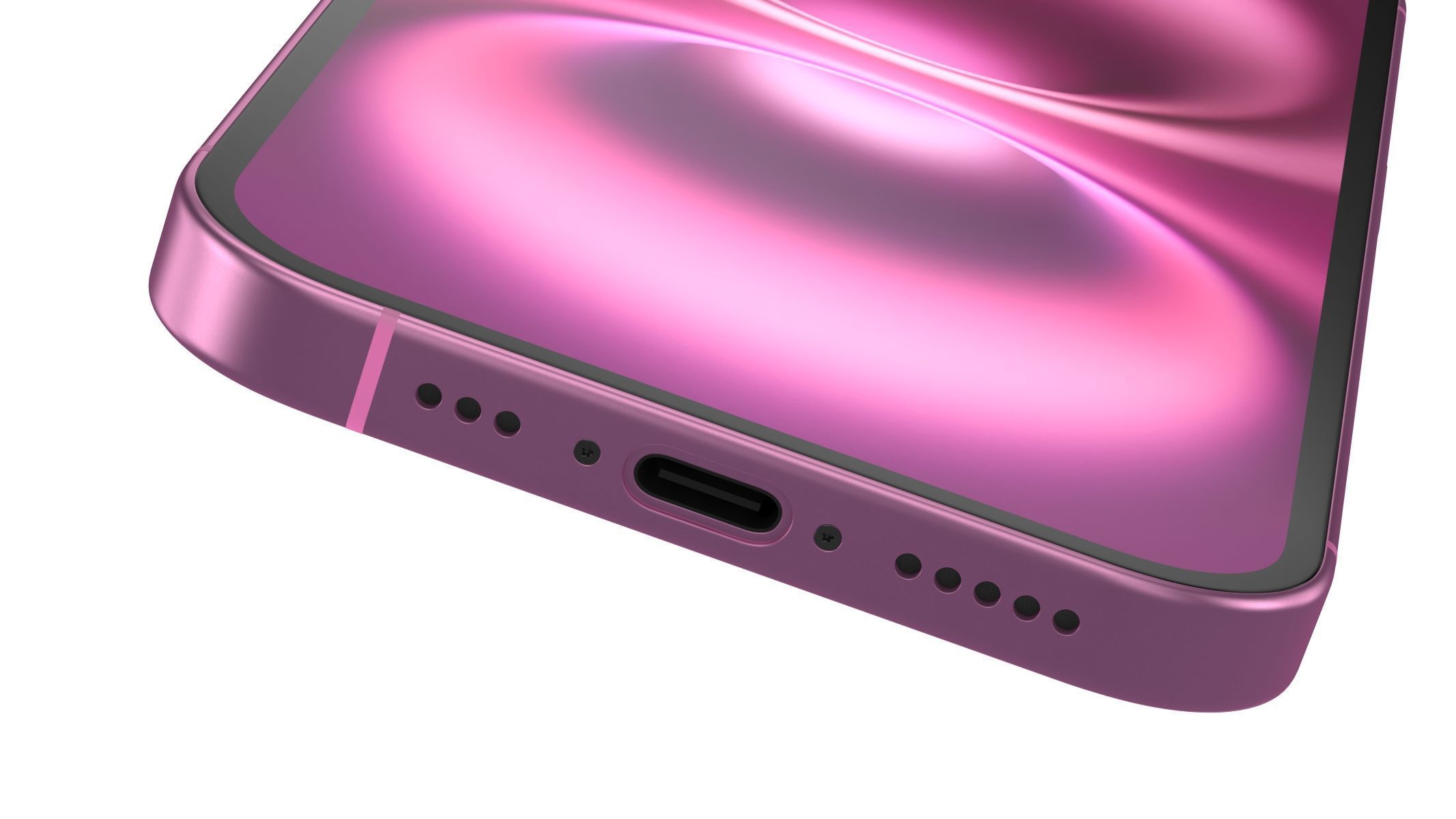 Apple iPhone 16 Pink 3D model_6