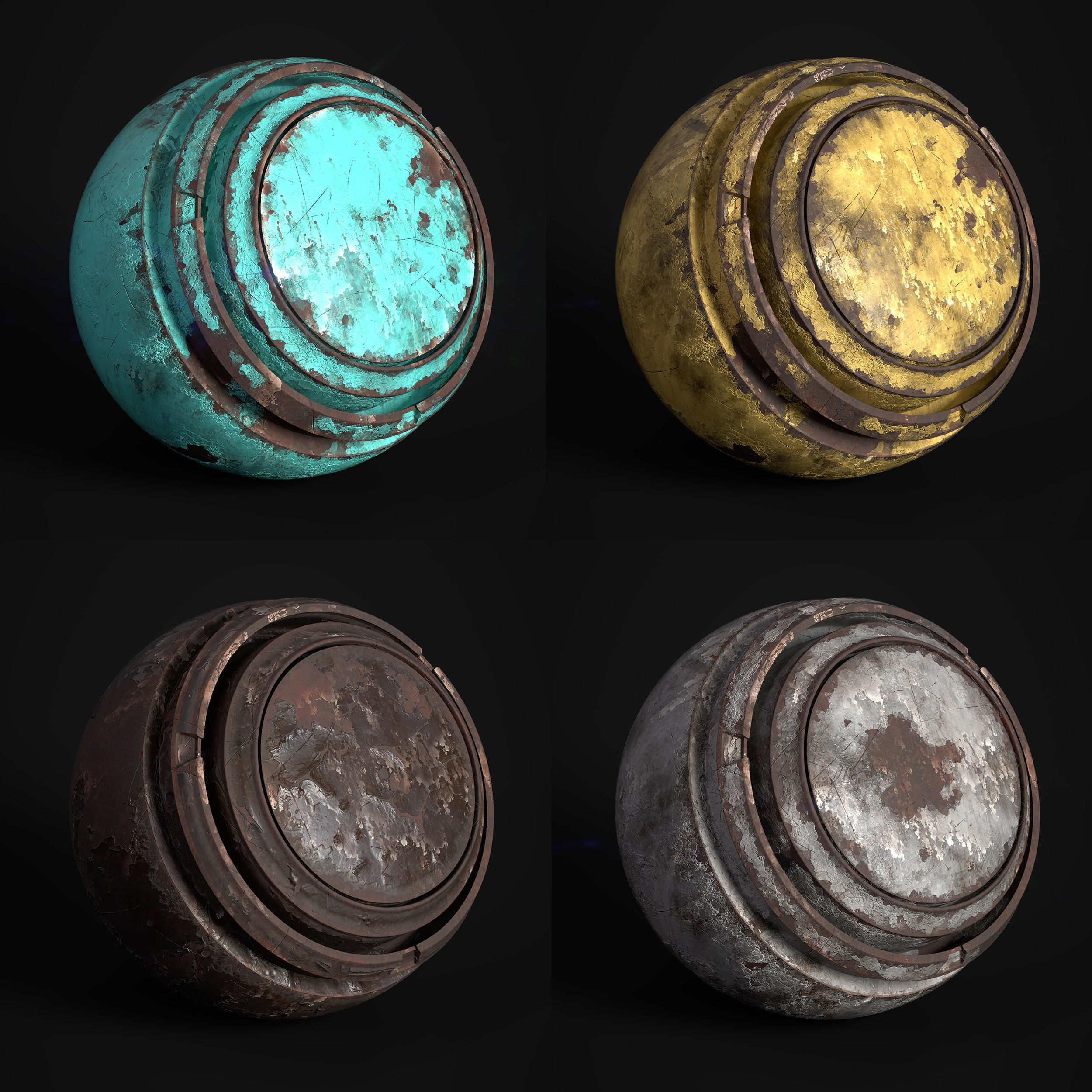 Painted Metal 8 Smart Material - Vol 03 - SPSM - Maps Texture_3