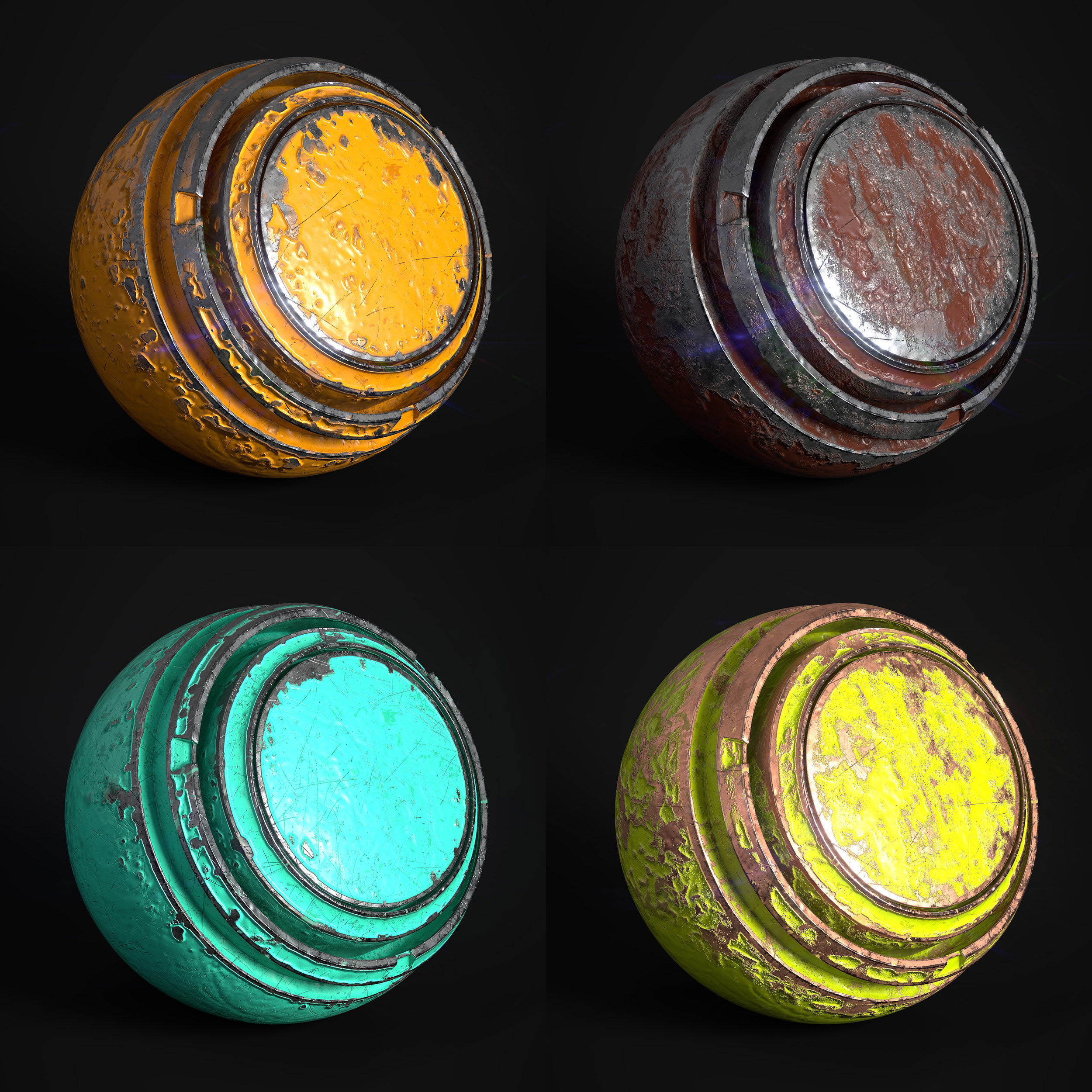 Painted Metal 8 Smart Material - Vol 03 - SPSM - Maps Texture_1