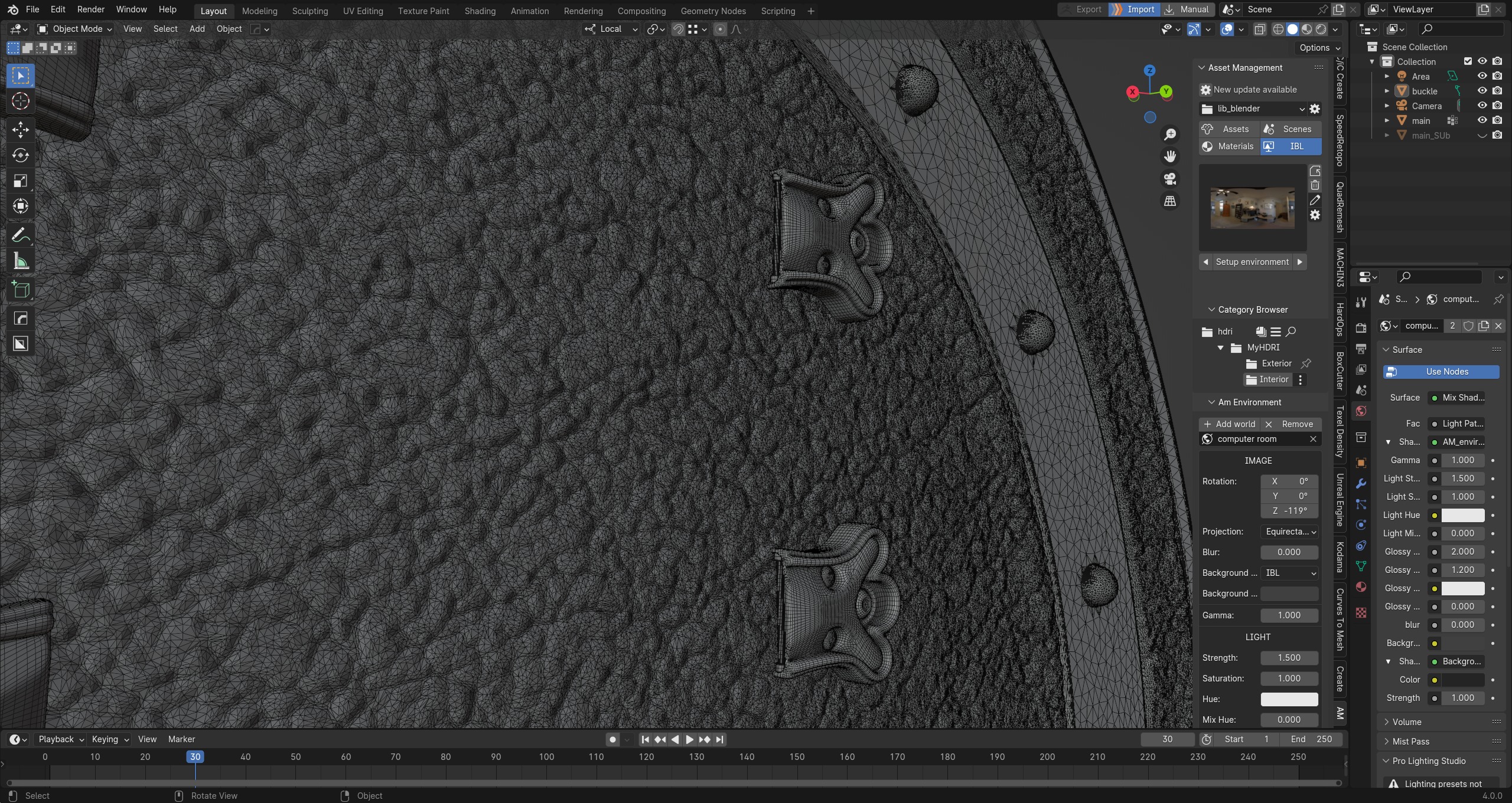 Wonder Woman power Shield high poly PBR material 3D model_7