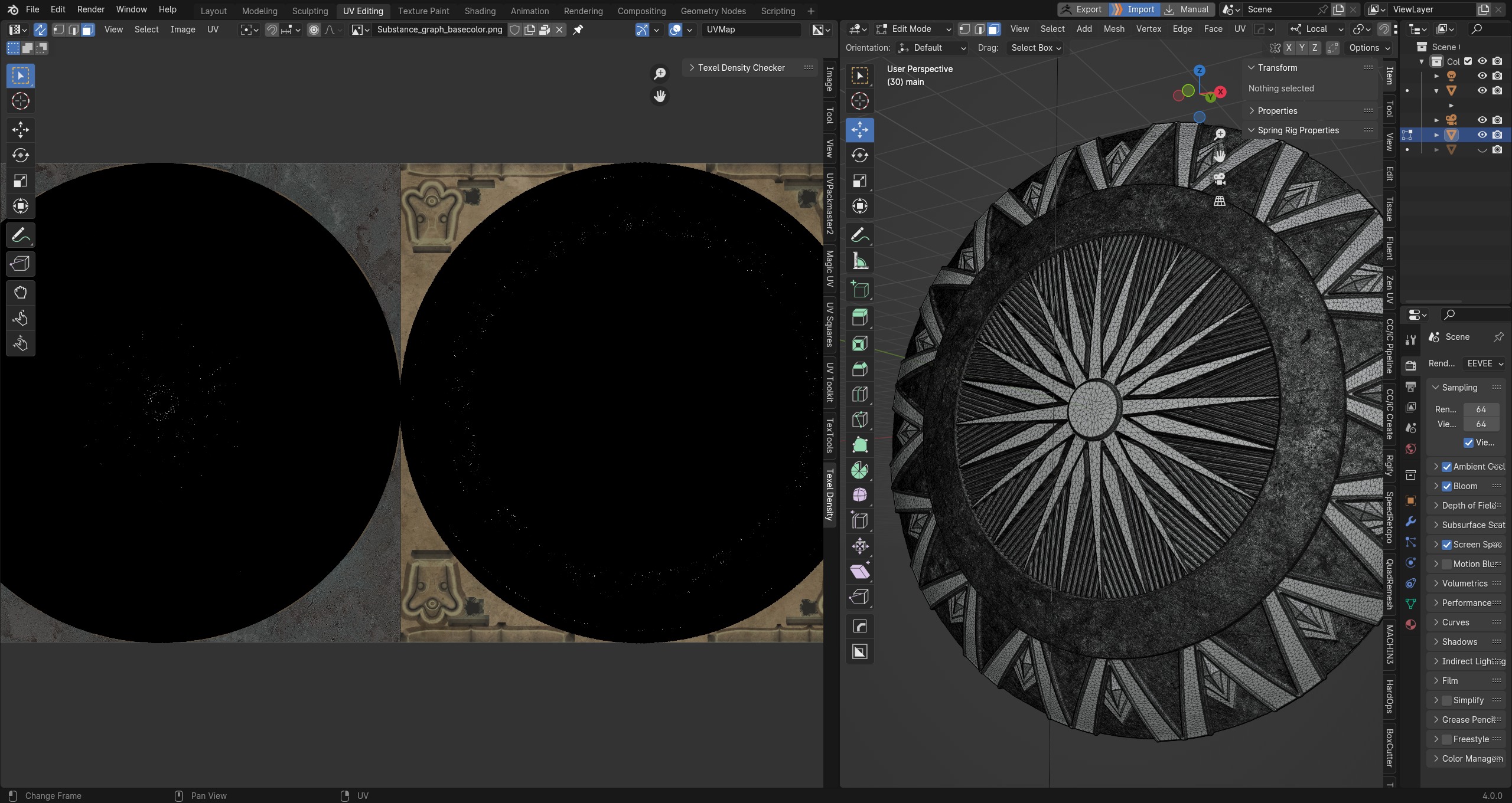 Wonder Woman power Shield high poly PBR material 3D model_16