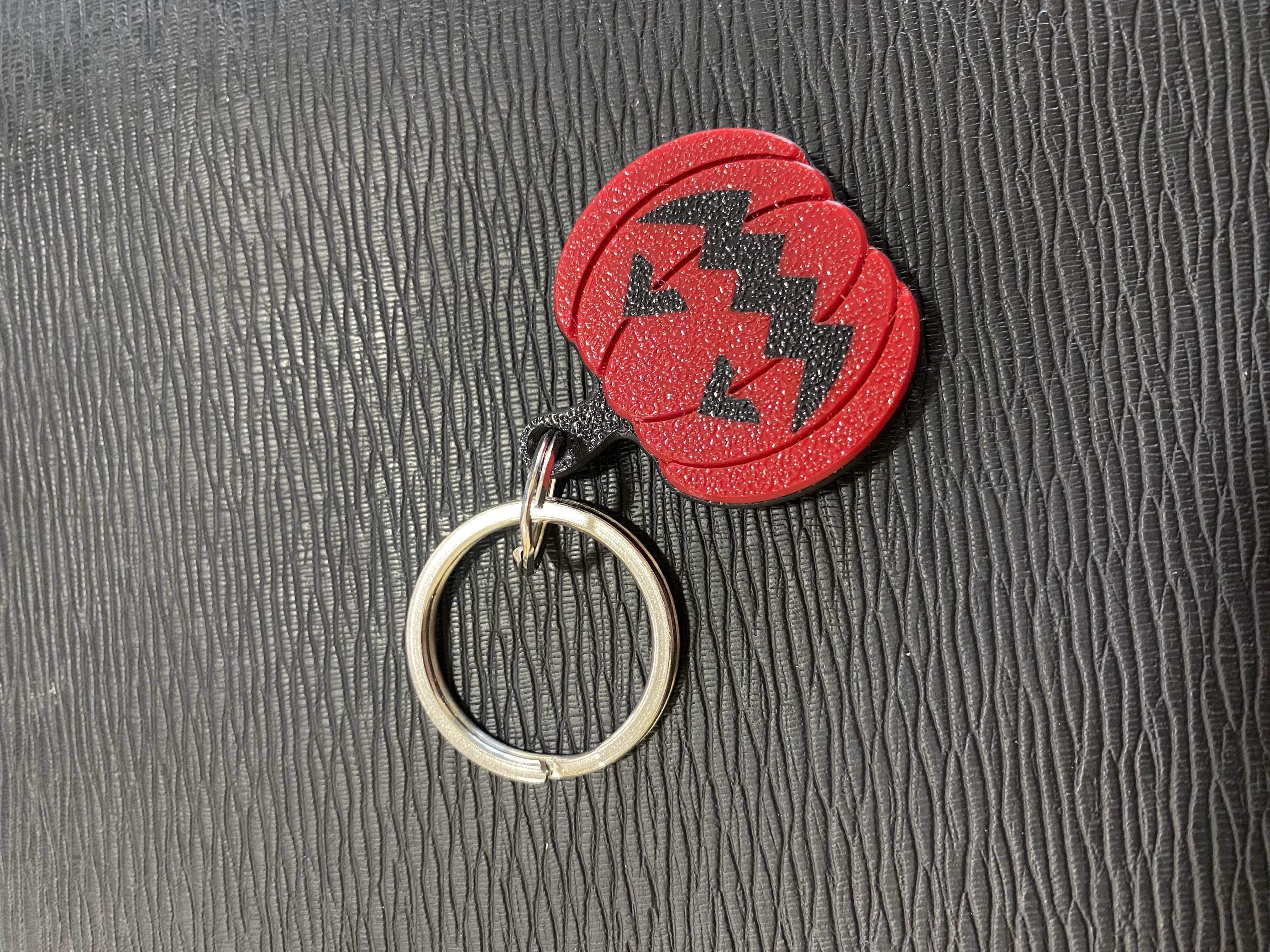 Halloween Pumpkin Keychain 3D print model_1