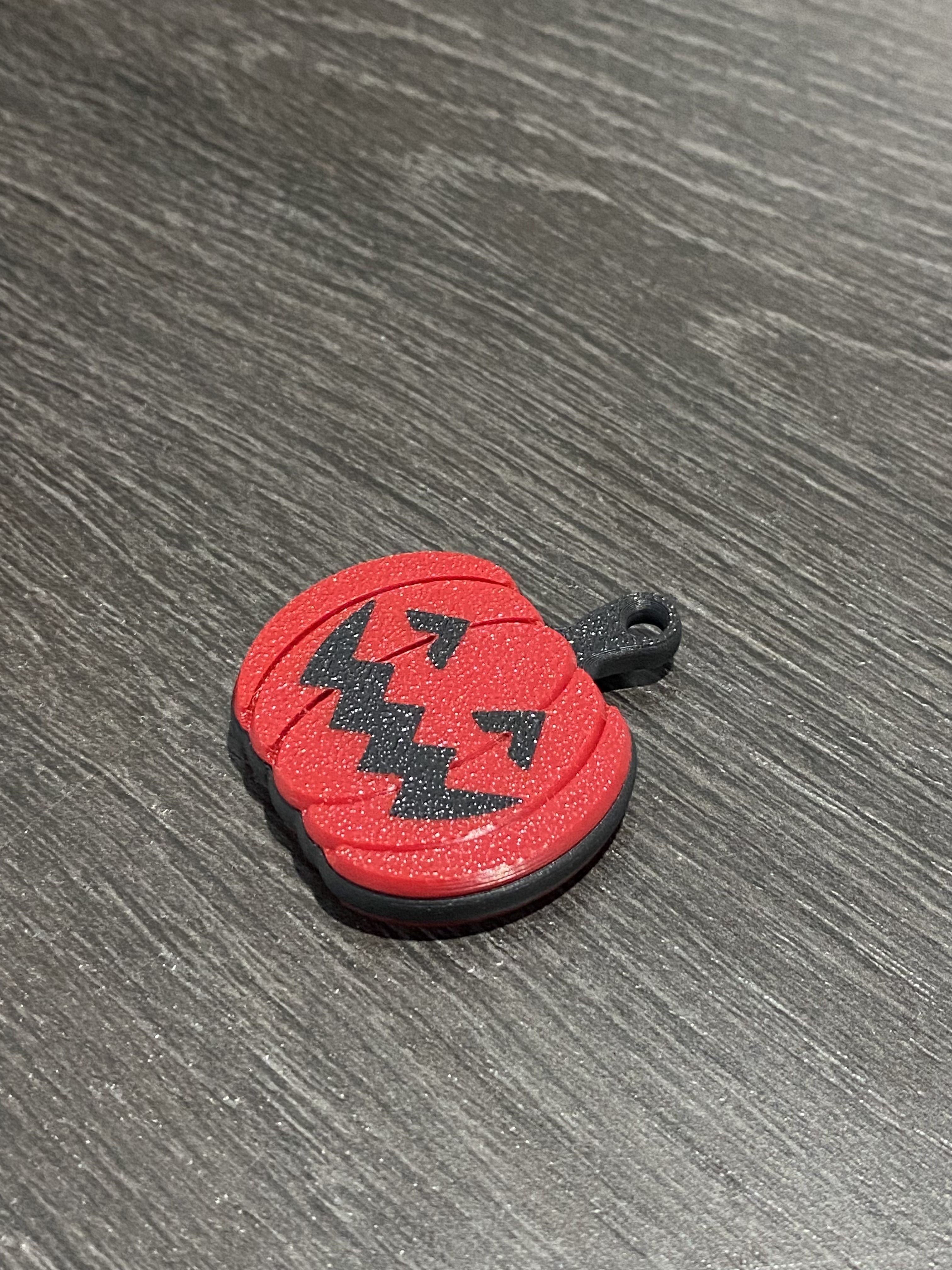 Halloween Pumpkin Keychain 3D print model_5