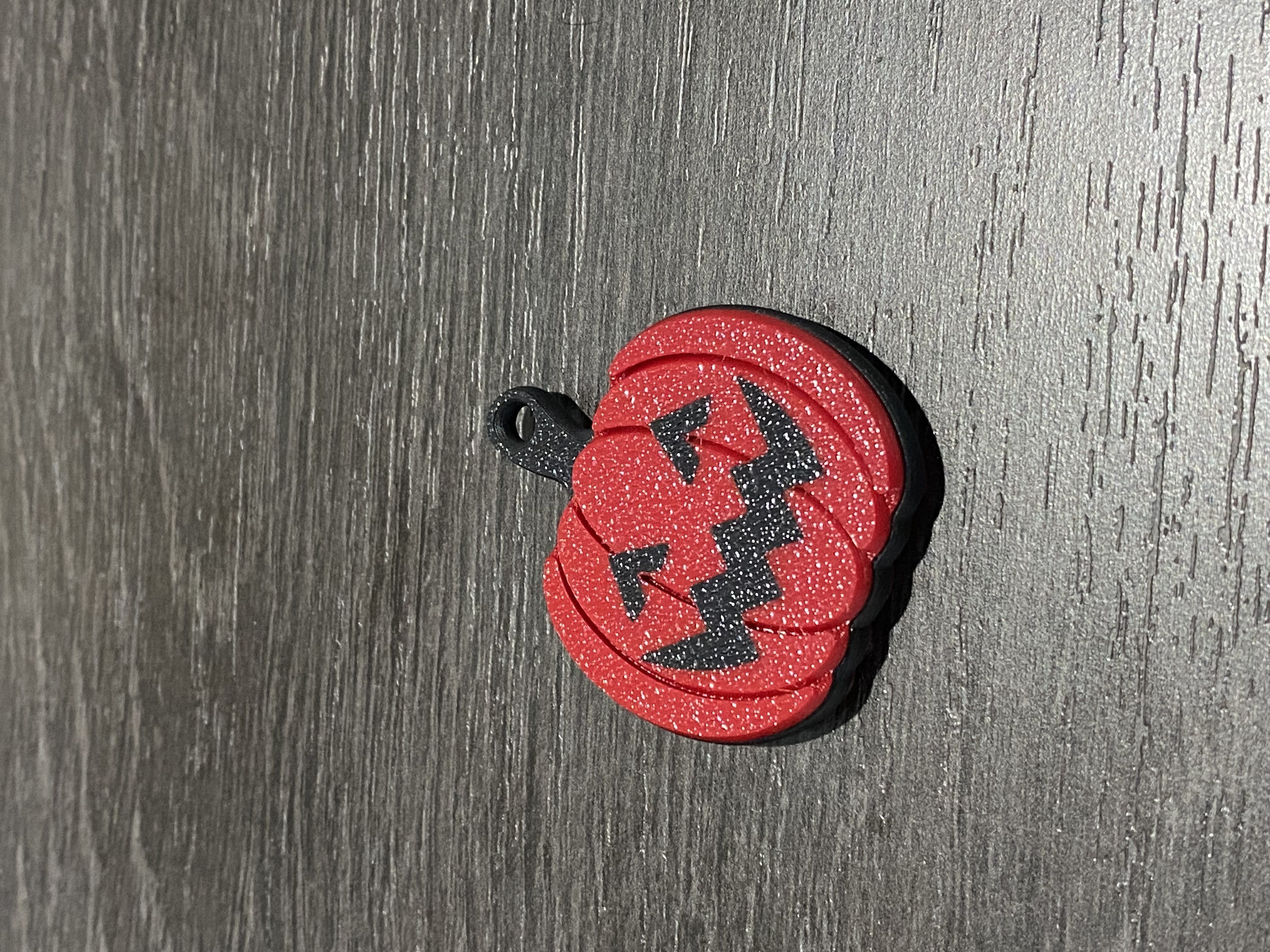 Halloween Pumpkin Keychain 3D print model_6