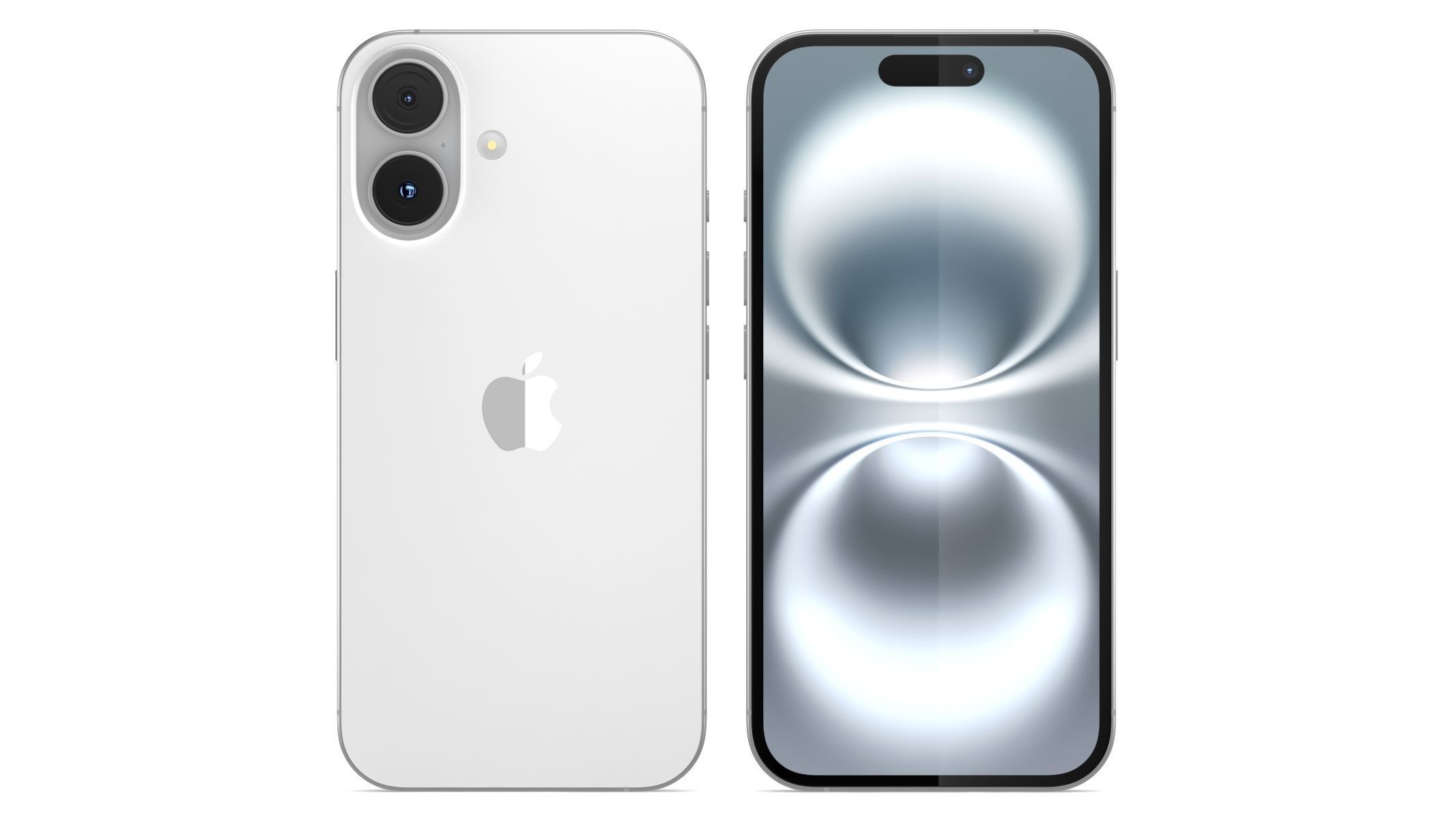 Apple iPhone 16 White 3D model_1