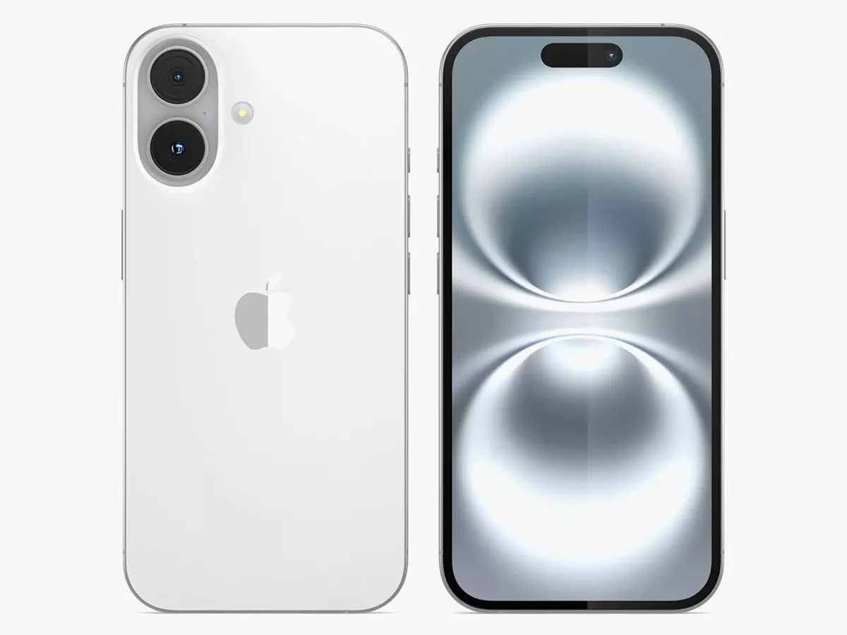 Apple iPhone 16 White 3D model_0