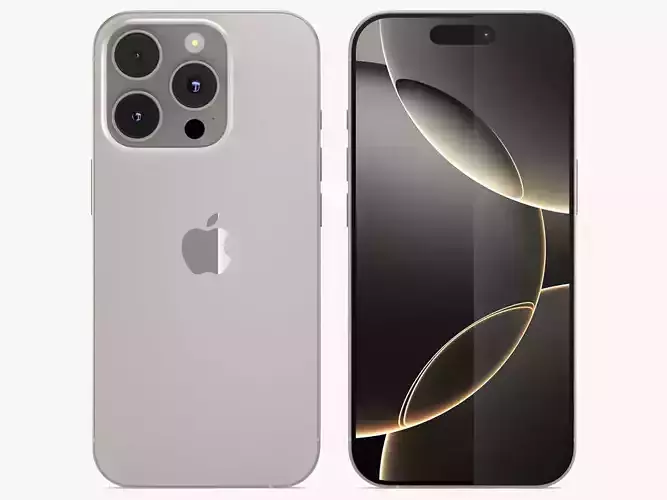 Apple iPhone 16 Pro Nature Titanium 3D model