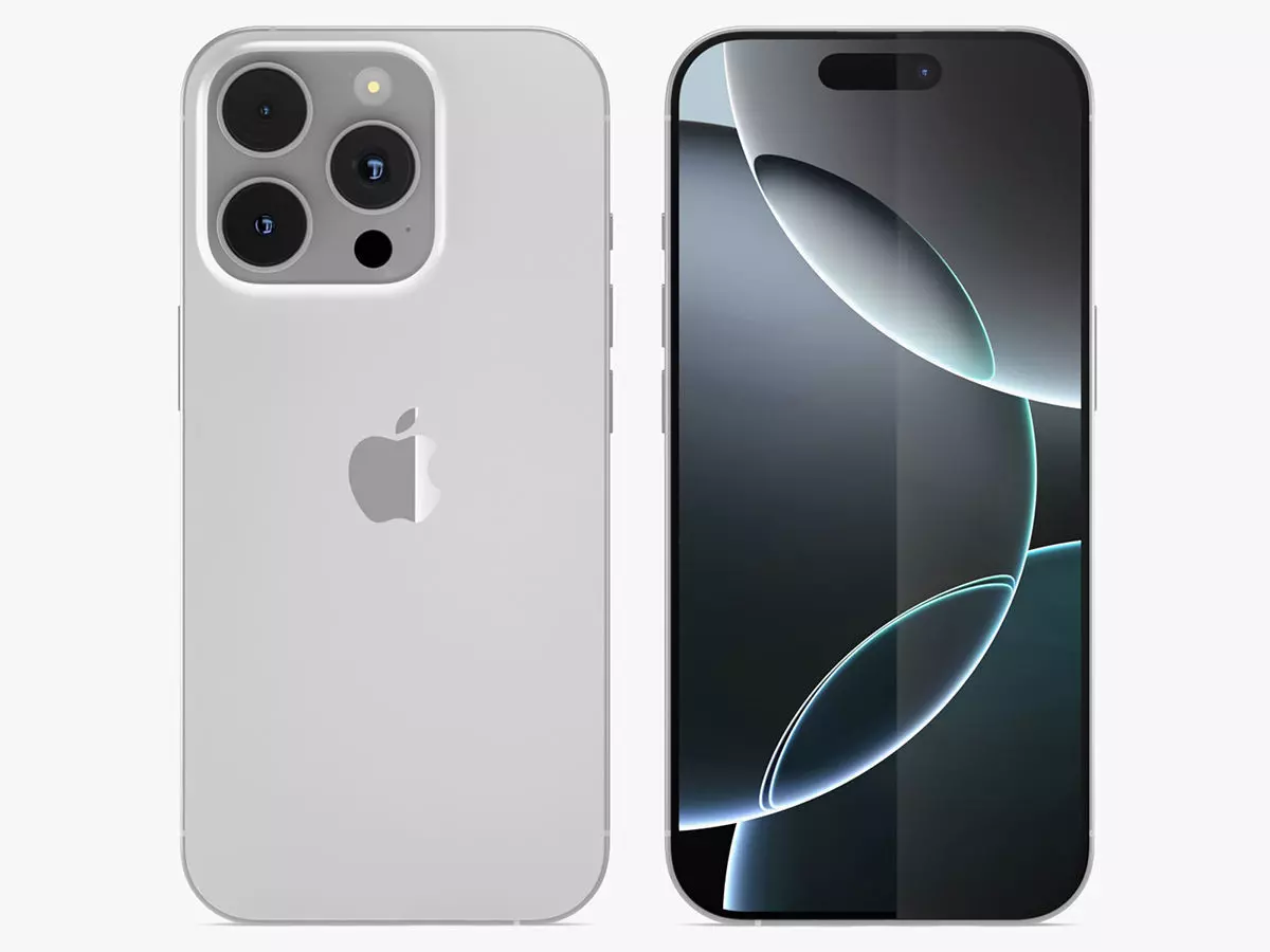 Apple iPhone 16 Pro White Titanium 3D model_0