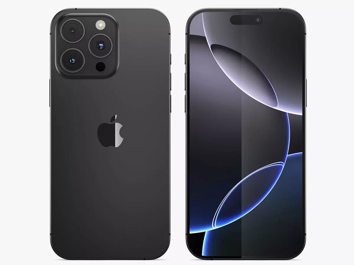 Apple iPhone 16 Pro Max Black Titanium 3D model_0