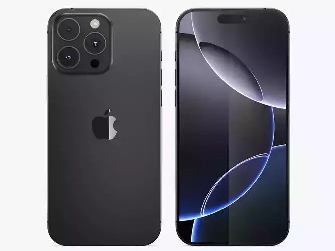 Apple iPhone 16 Pro Max Black Titanium 3D model