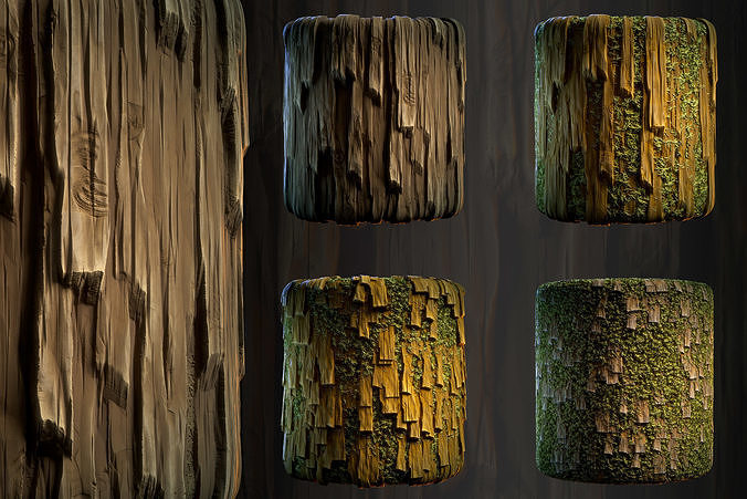Wood Stylized Material - Vol 06 - SBsar - Maps Texture 4