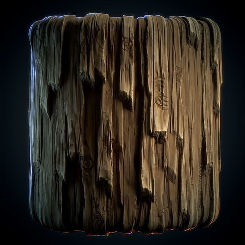 Wood Stylized Material - Vol 06 - SBsar - Maps Texture 3