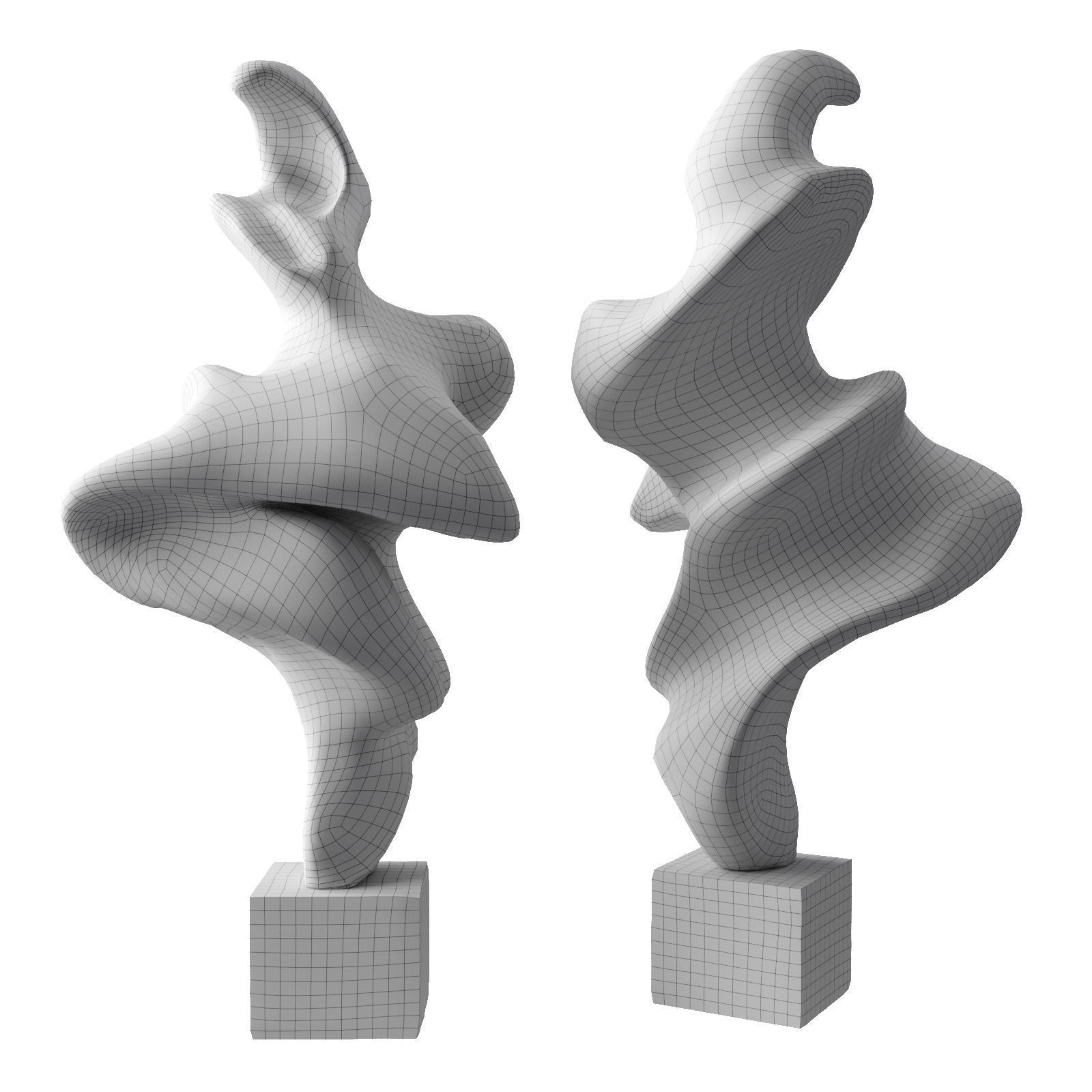 M and M  Sculpture number 71 Low-poly 3D model_6