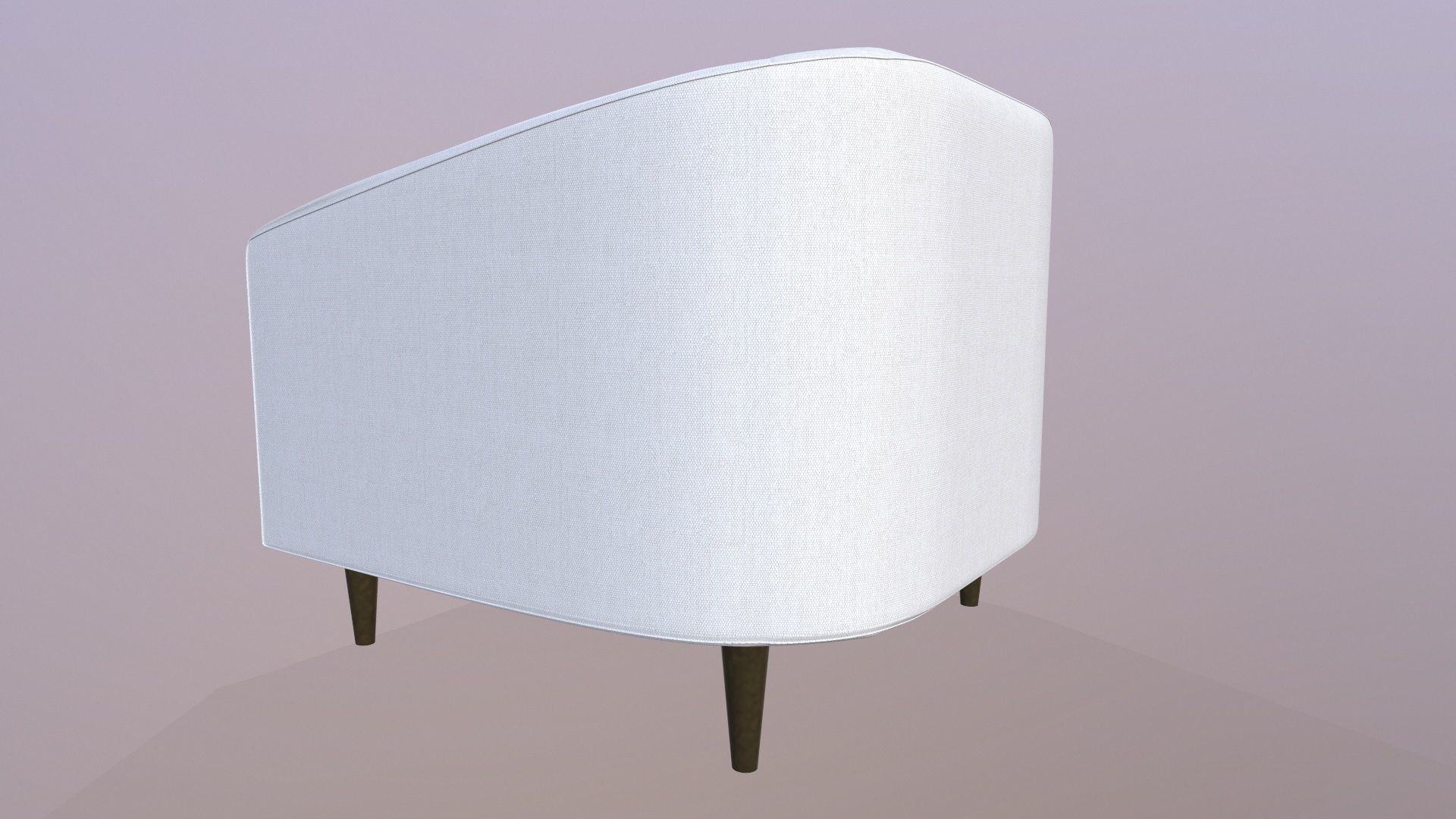 Tufted Accent Chair Low-poly 3D model_6