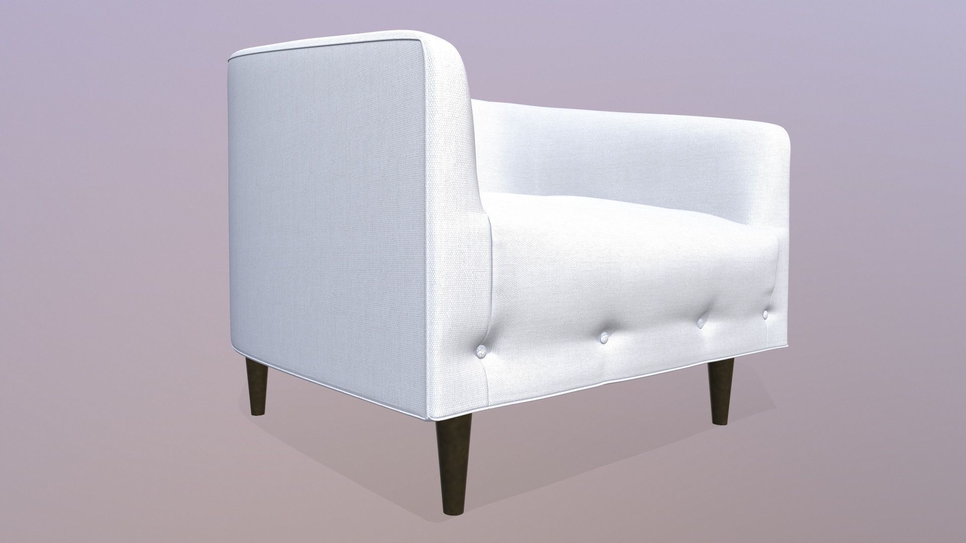 Tufted Accent Chair Low-poly 3D model_10