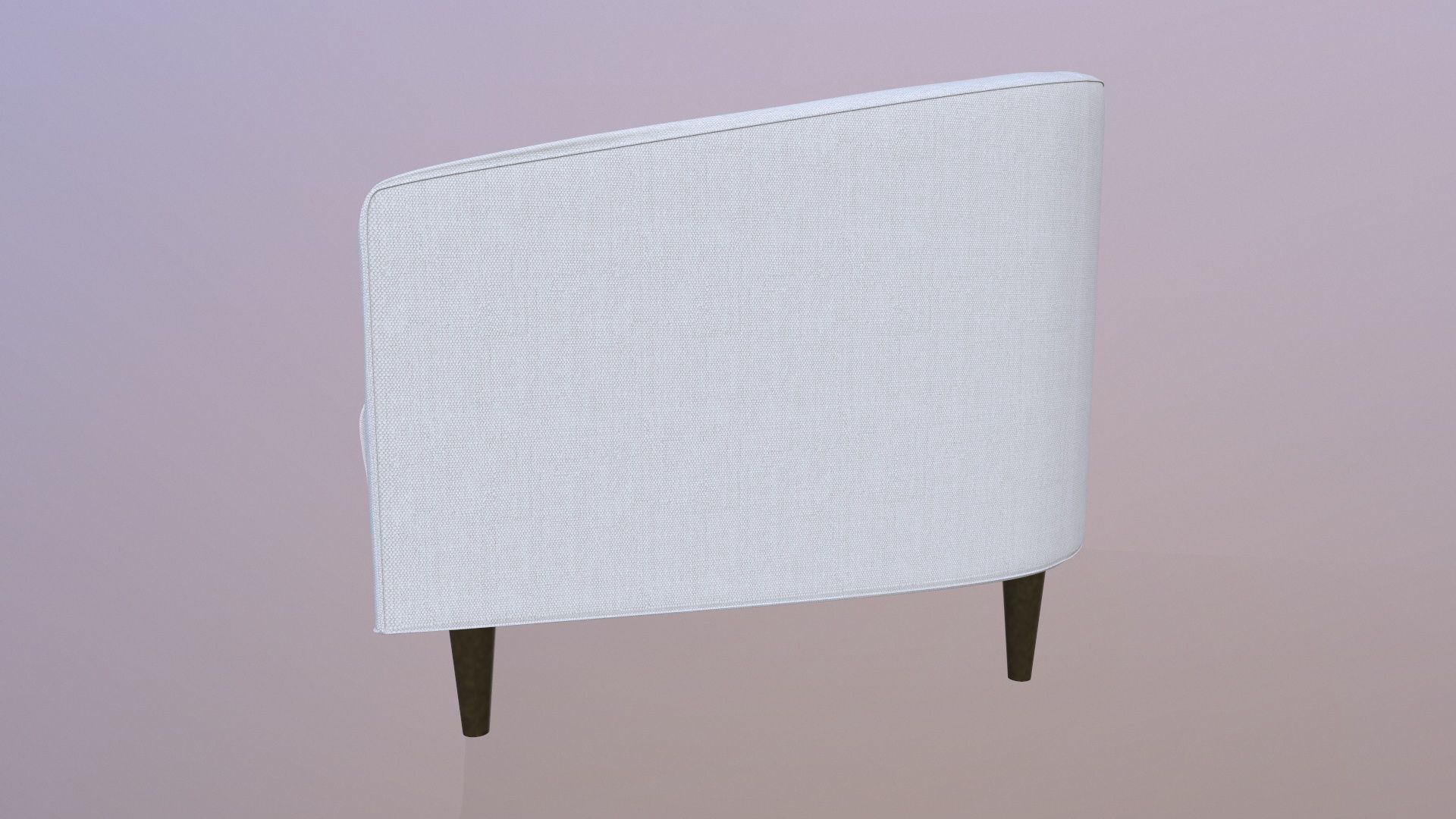 Tufted Accent Chair Low-poly 3D model_4