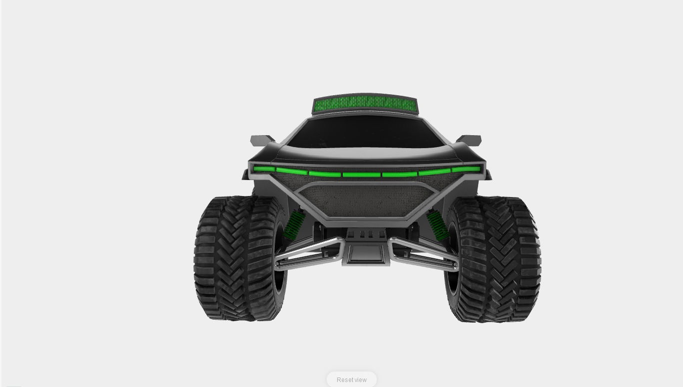 Future Trophy Truck Low-poly 3D model_3