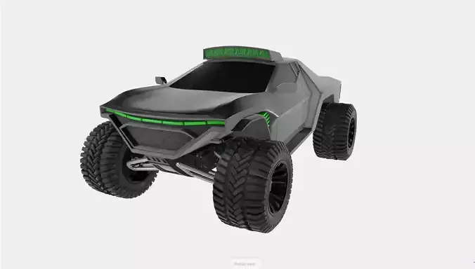 Future Trophy Truck Low-poly 3D model Future Trophy Truck Low-poly 3D model