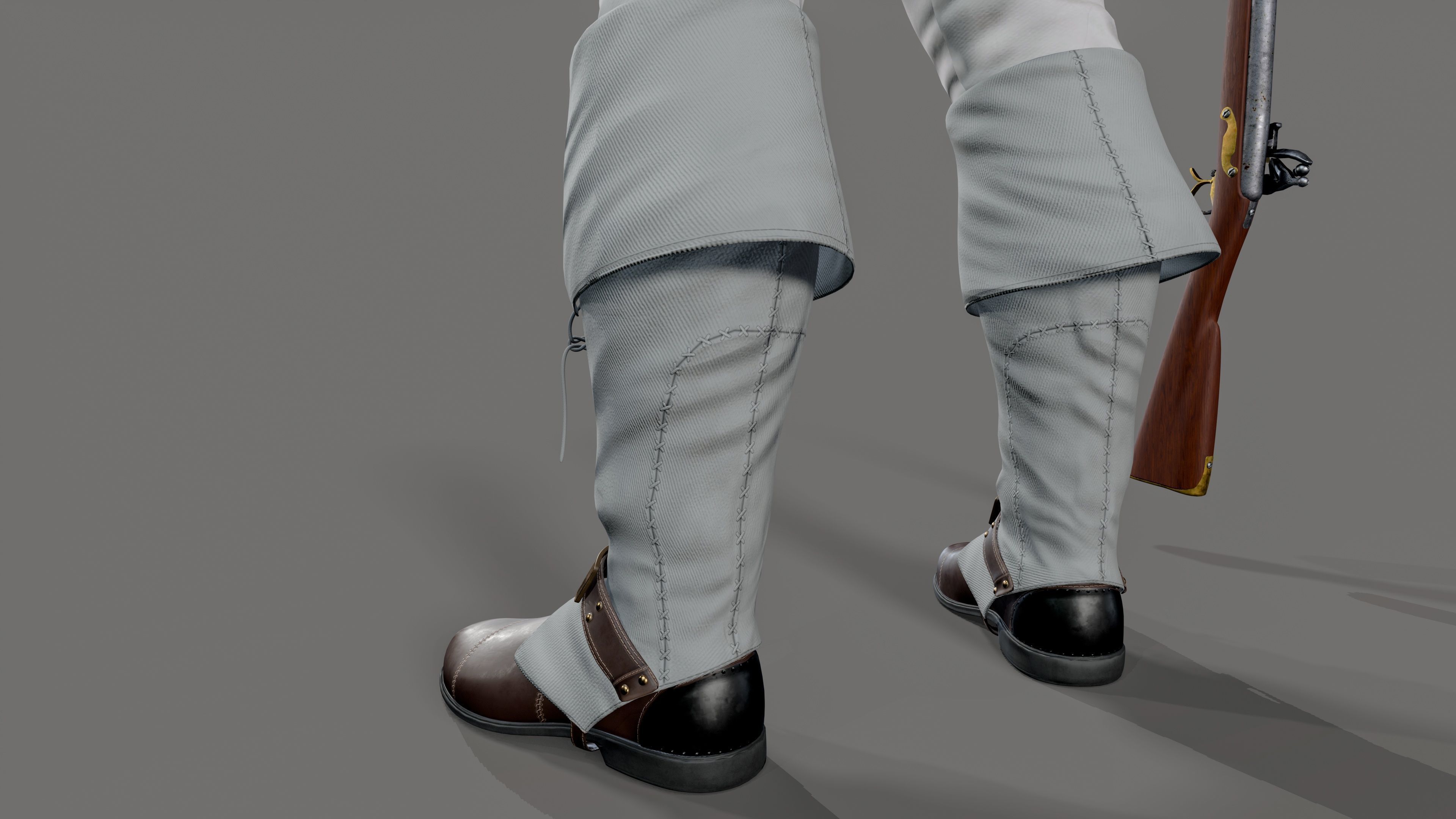 Napoleon soldier Low-poly 3D model_12