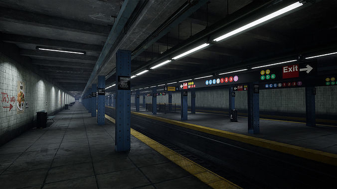 Subway Station 3D model