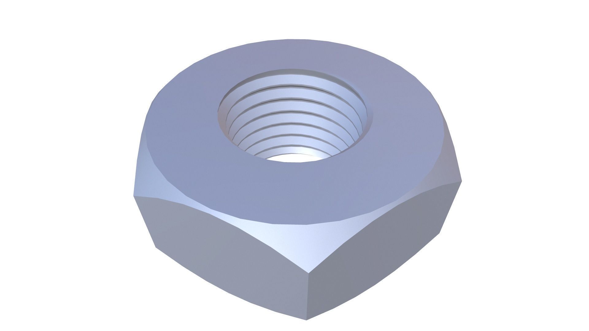 Nut Bolt Low-poly 3D model_6