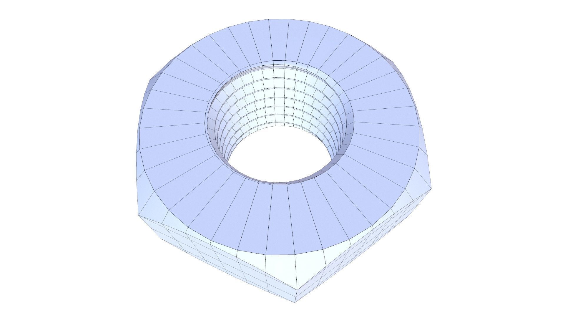 Nut Bolt Low-poly 3D model_9