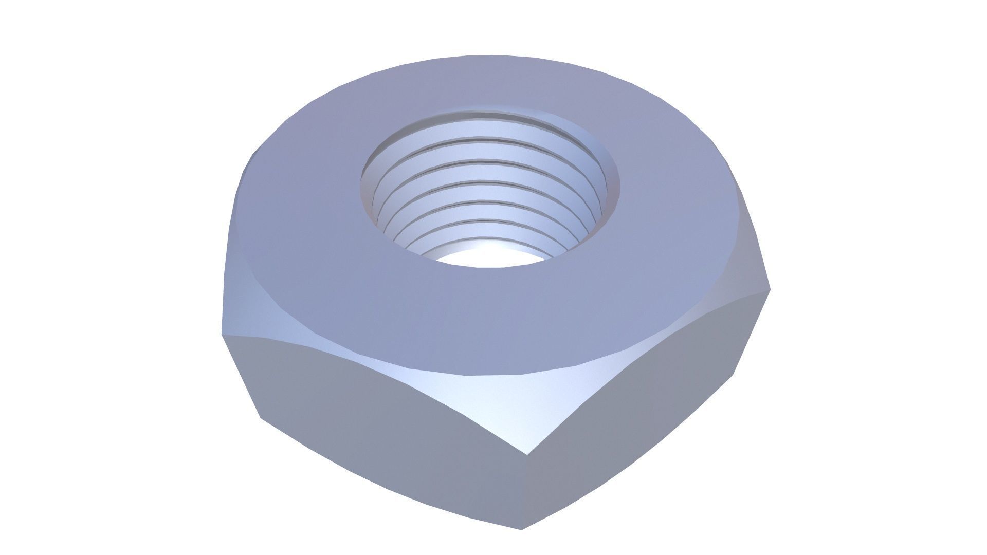 Nut Bolt Low-poly 3D model_7