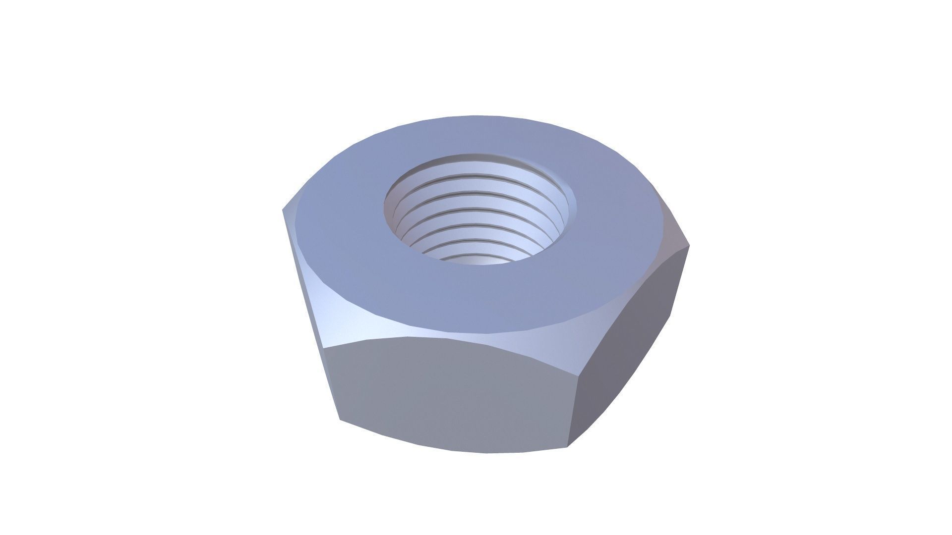 Nut Bolt Low-poly 3D model_4
