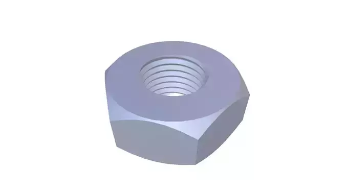 Nut Bolt Low-poly 3D model