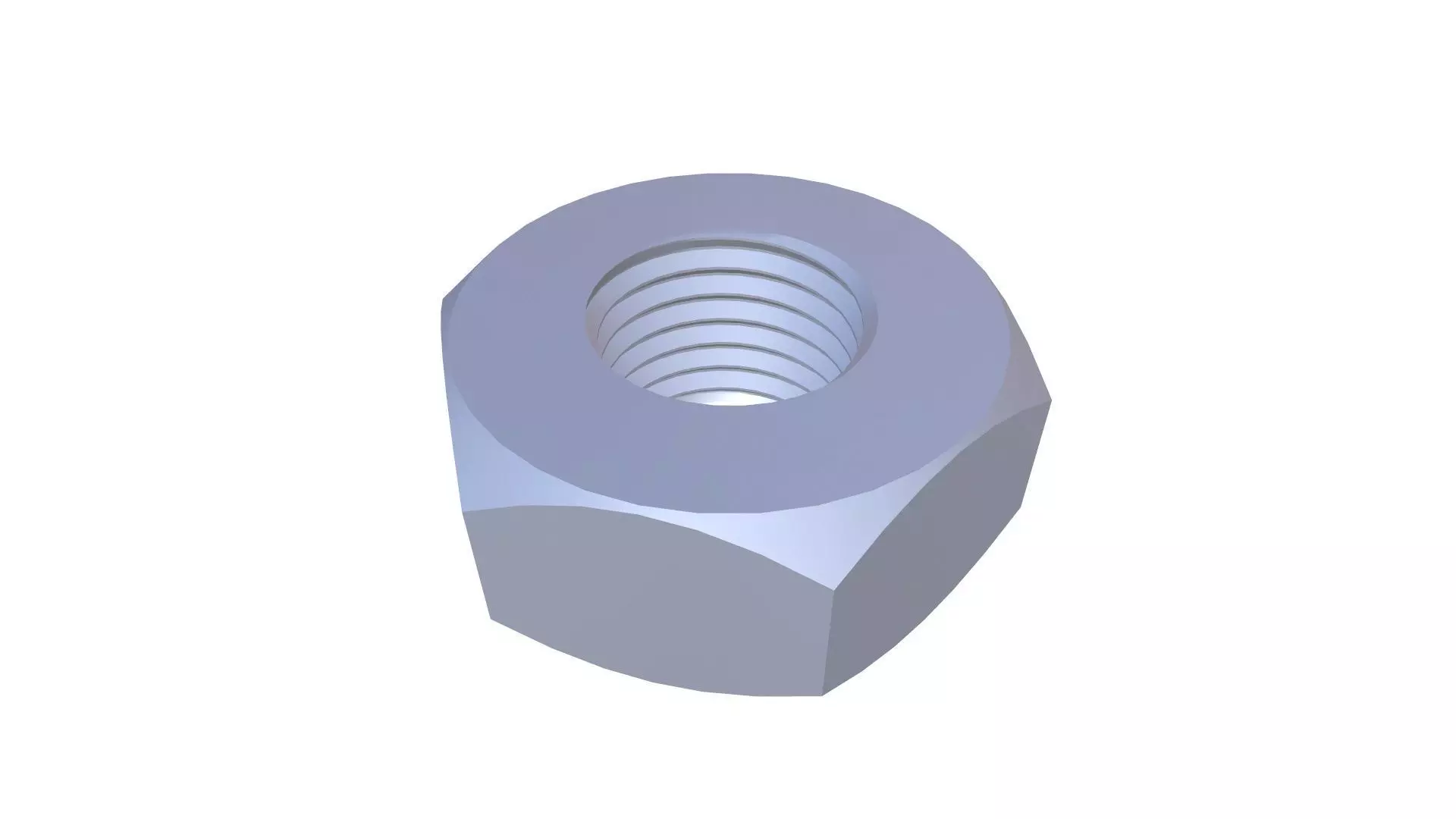Nut Bolt Low-poly 3D model_0