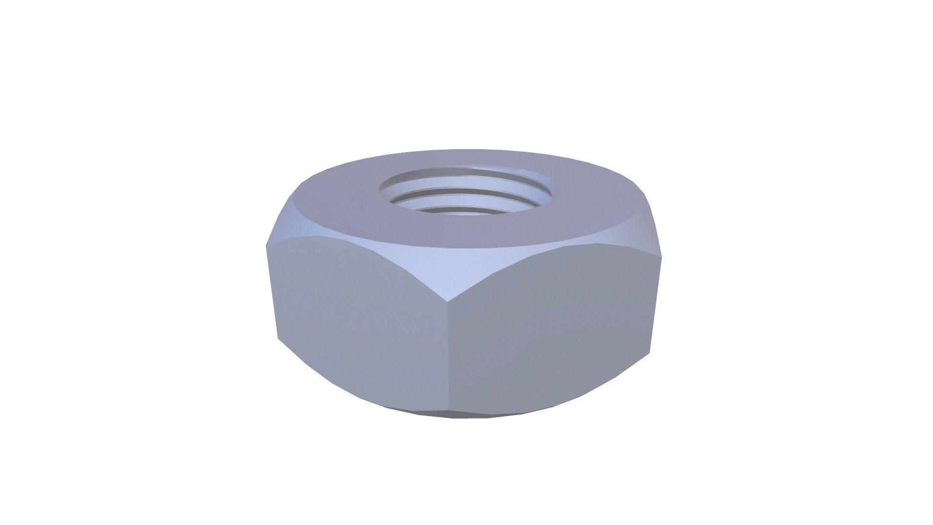 Nut Bolt Low-poly 3D model_2