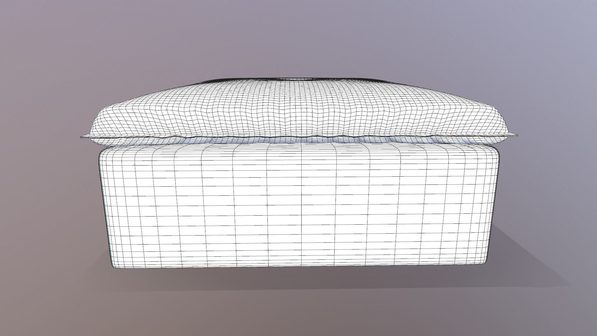 Ottoman Seat Sofa Low-poly 3D model_10