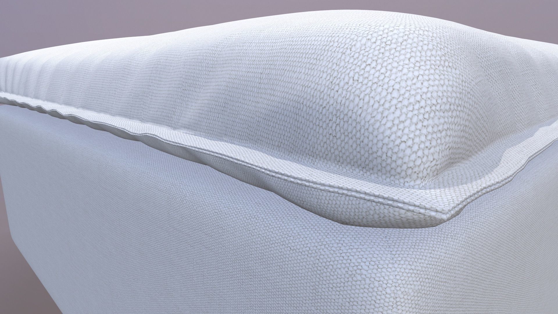 Ottoman Seat Sofa Low-poly 3D model_5