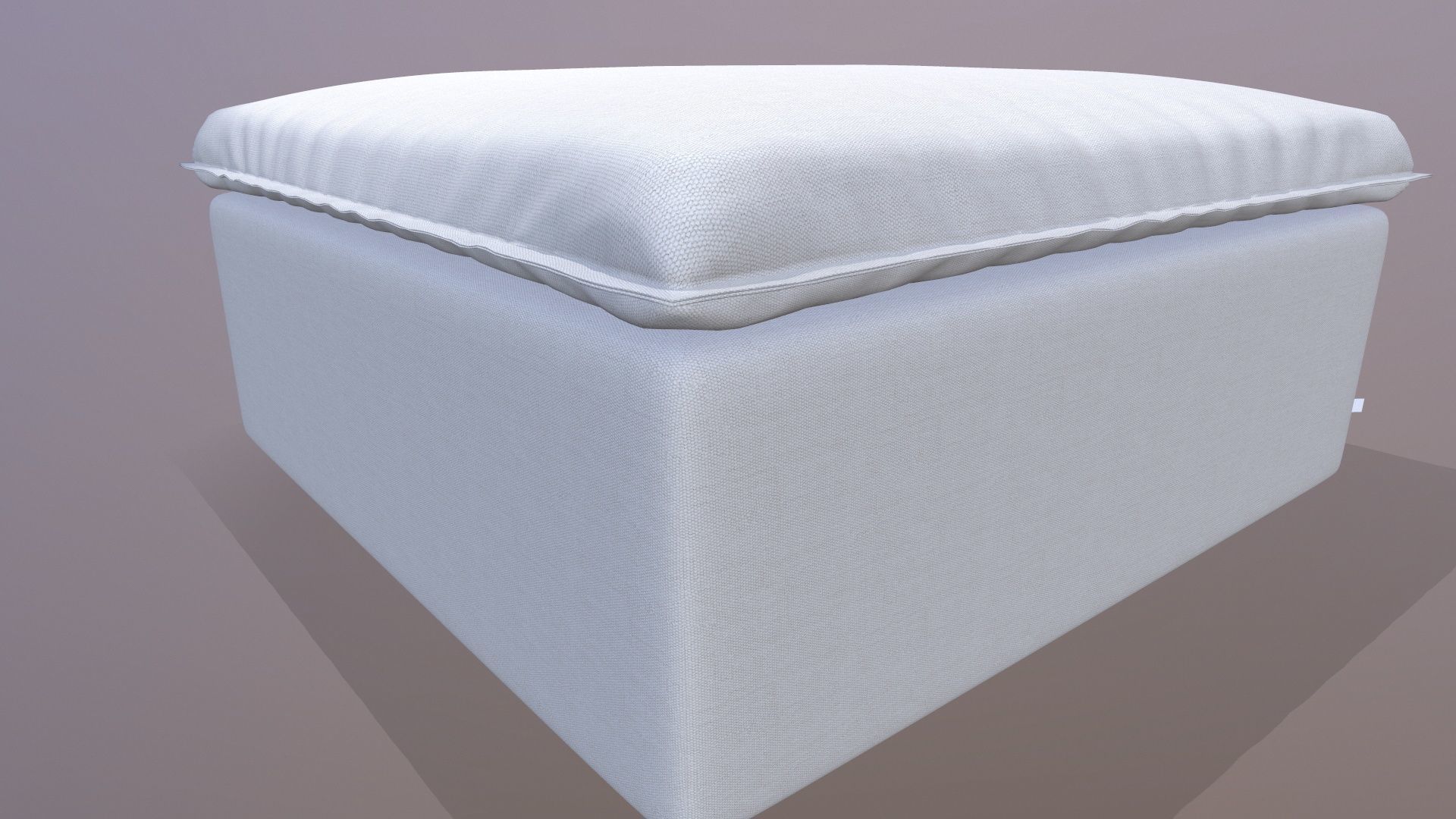 Ottoman Seat Sofa Low-poly 3D model_4