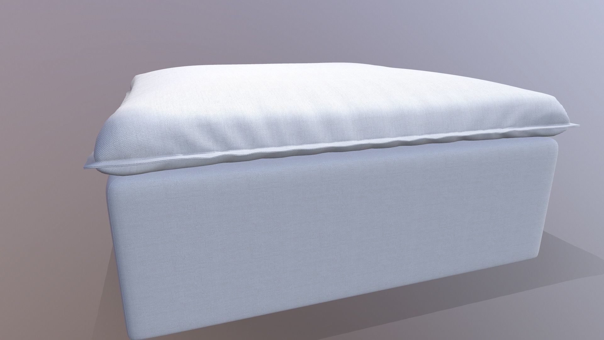 Ottoman Seat Sofa Low-poly 3D model_8