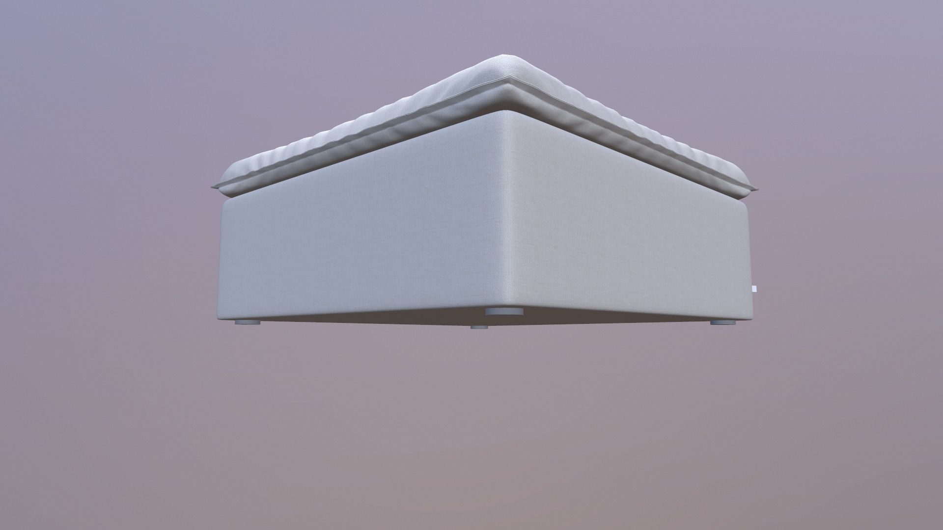 Ottoman Seat Sofa Low-poly 3D model_6