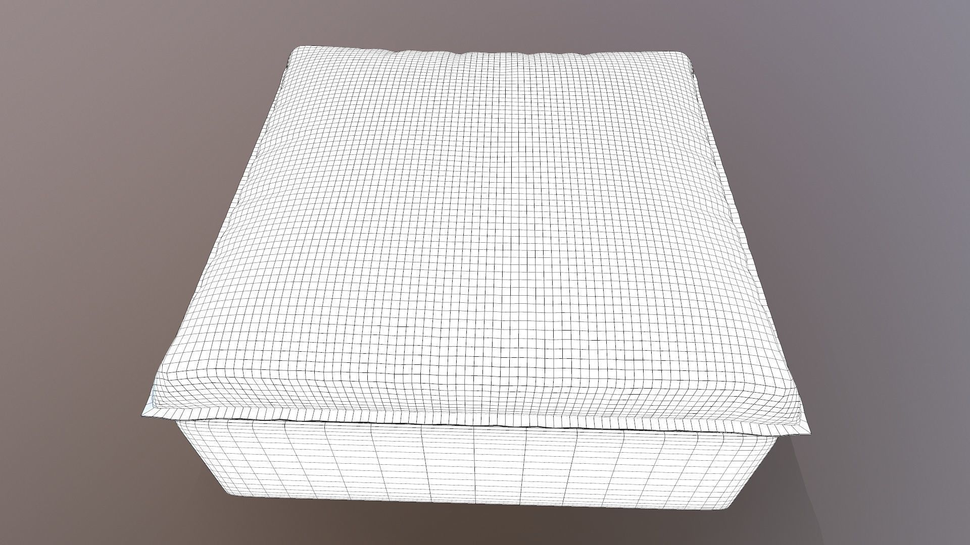 Ottoman Seat Sofa Low-poly 3D model_11