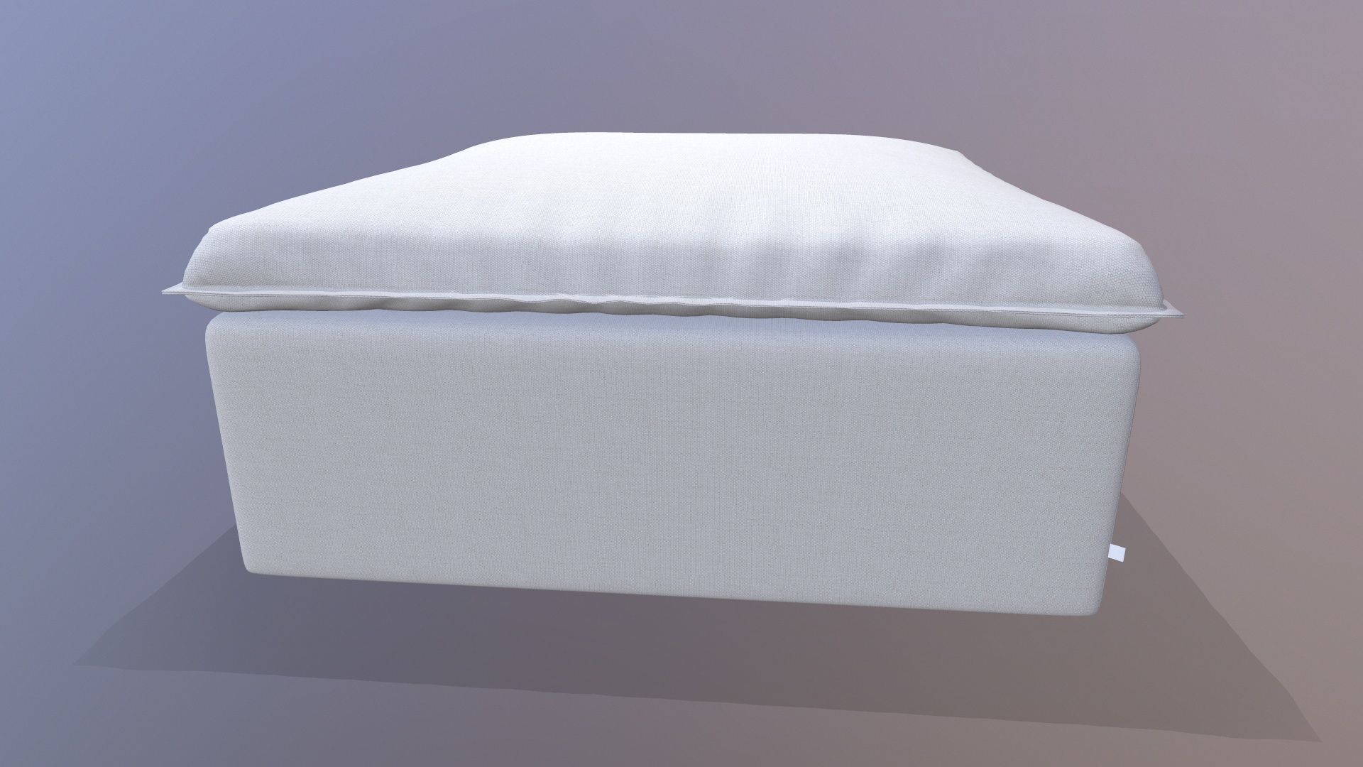 Ottoman Seat Sofa Low-poly 3D model_3